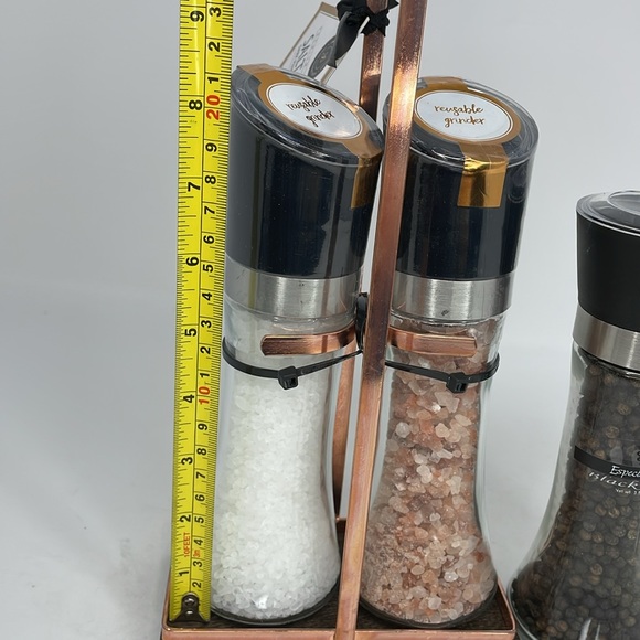 NWT Urban Gourmet Salt Caddy Dark Pink & White Himalayan Salt, Black Pepper - Picture 12 of 12